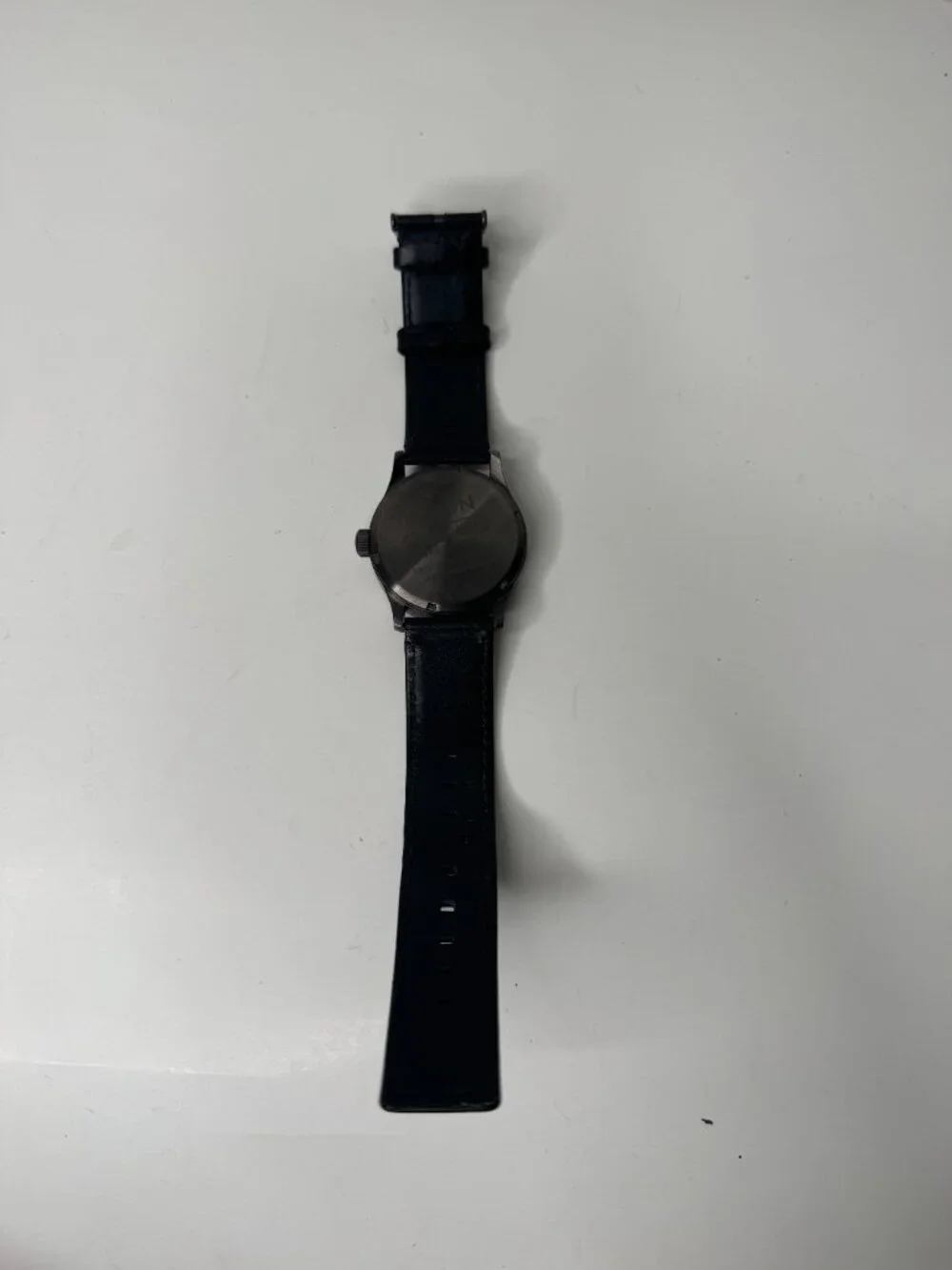 Nixon The Sentry Stainless Steel Watch Black Leather Band Gunmetal Stainless Ste